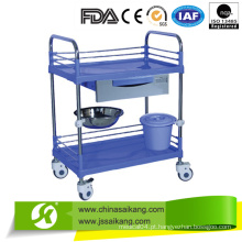 Trolley de aço inoxidável com prateleiras ABS (CE / FDA / ISO)